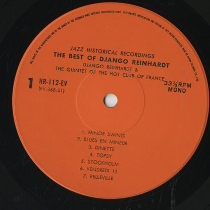 Django Reinhardt & The Quintette Of The Hot Club Of France / ジャンゴ・ラインハルト / The Best Of Django Reinhardt (HR-112-EV)