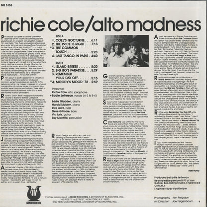 Richie Cole / リッチー・コール / Alto Madness (MR5155)