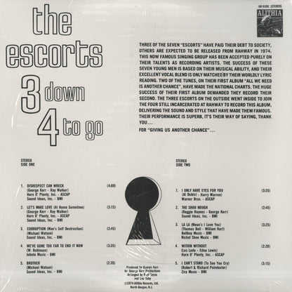 The Escorts / エスコーツ / 3 Down 4 To Go