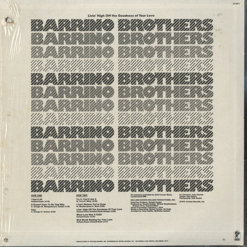 Barrino Brothers / バリノ・ブラザーズ / Livin' High Off The