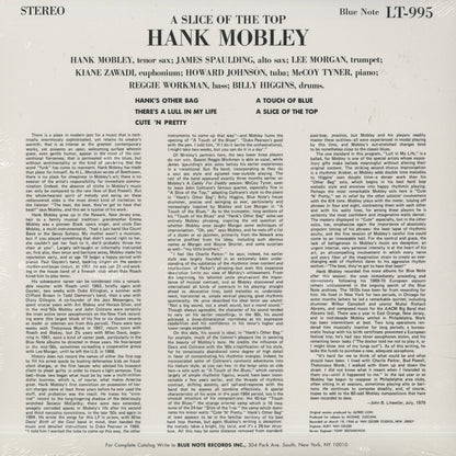 Hank Mobley / ハンク・モブレイ / A Slice Of The Top (LT995)