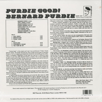 Bernard Purdie / バーナード・パーディ / Purdie Good! (BGPD1051)