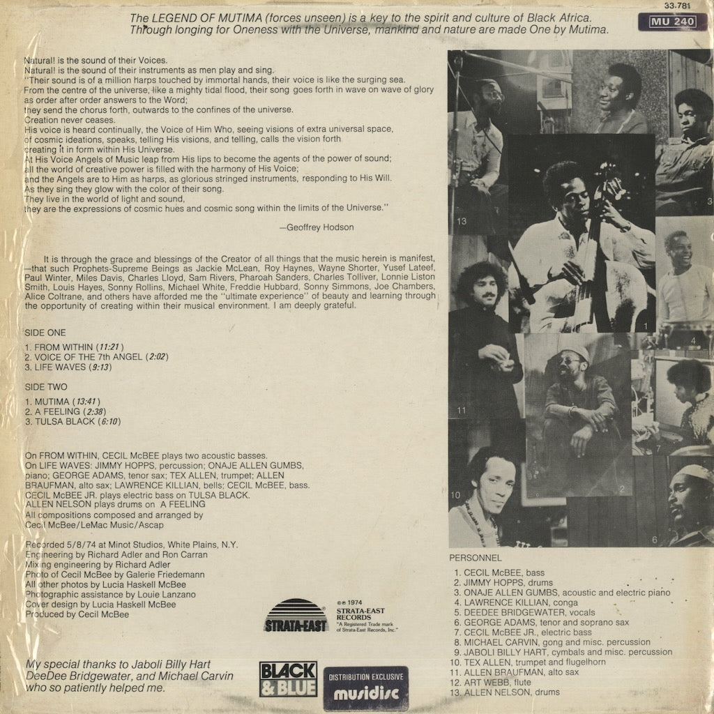 Cecil McBee / セシル・マクビー / Mutima (33.718) – VOXMUSIC WEBSHOP