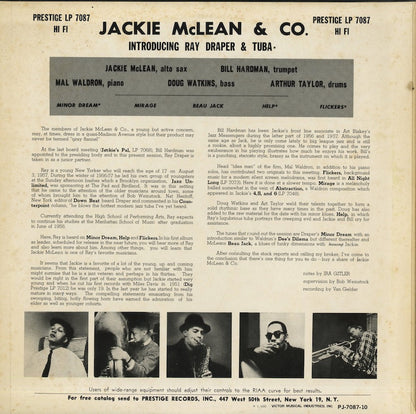 Jackie McLean & Co. / ジャッキー・マクリーン & Co. / Introducing Ray Draper (PJ-10-7087)