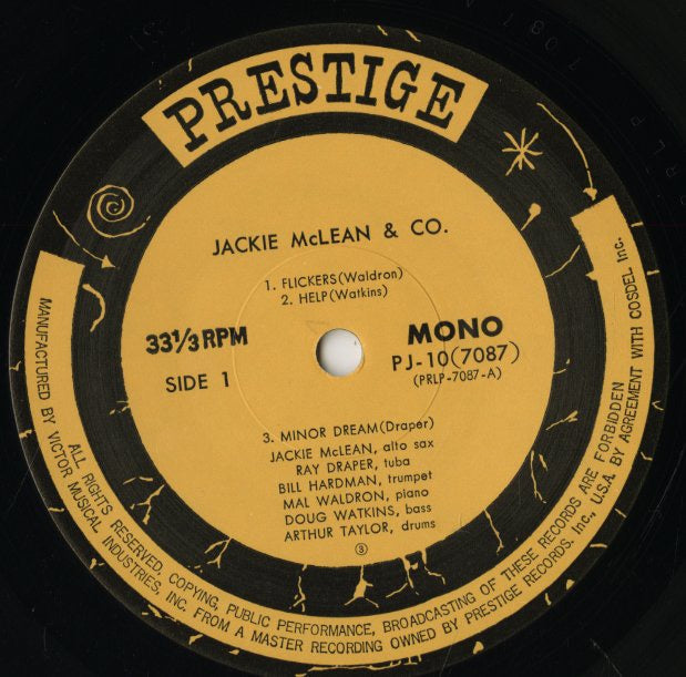 Jackie McLean & Co. / ジャッキー・マクリーン & Co. / Introducing Ray Draper (PJ-10-7087)