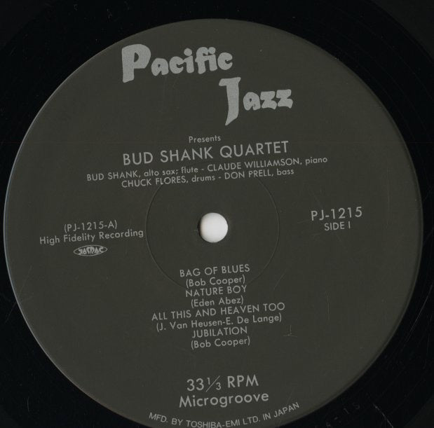 Bud Shank / バド・シャンク / The Bud Shank Quartet Featuring Claude Williamson (PJ-1215)