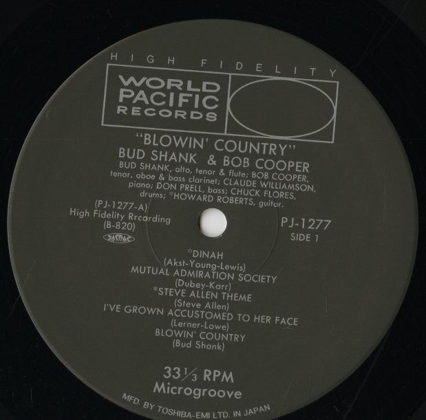 Bud Shank And Bob Cooper / バド・シャンク ボブ・クーパー / Blowin' Country (PJ-1277)