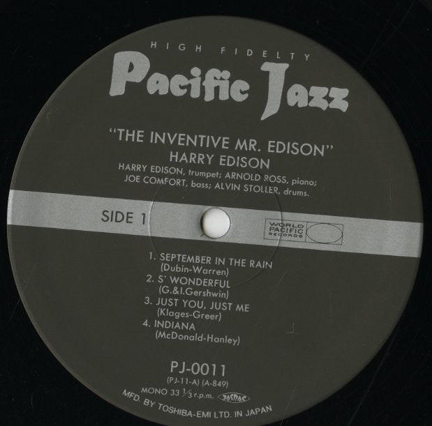Harry Edison / ハリー・エジソン / The Inventive Mr. Edison (PJ-0011)