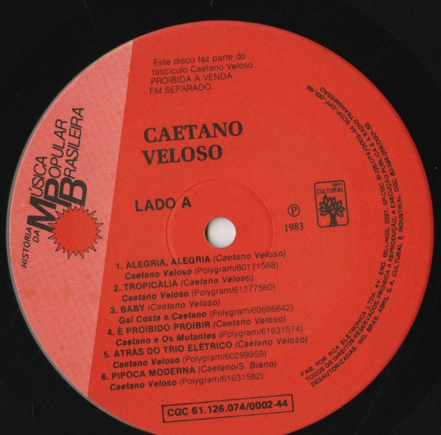 Caetano Veloso / カエターノ・ヴェローゾ / História Da Musica Popular Brasileira ( –  VOXMUSIC WEBSHOP