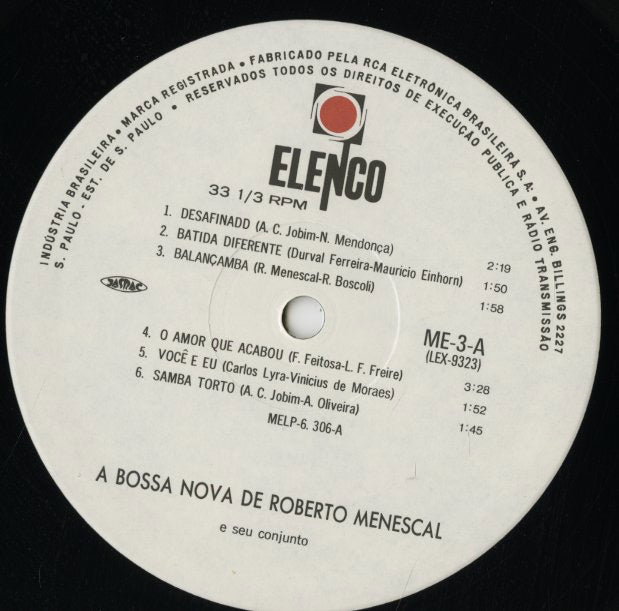 Roberto Menescal / ロベルト・メネスカル / A Bossa Nova De Roberto Menescal E Seu –  VOXMUSIC WEBSHOP