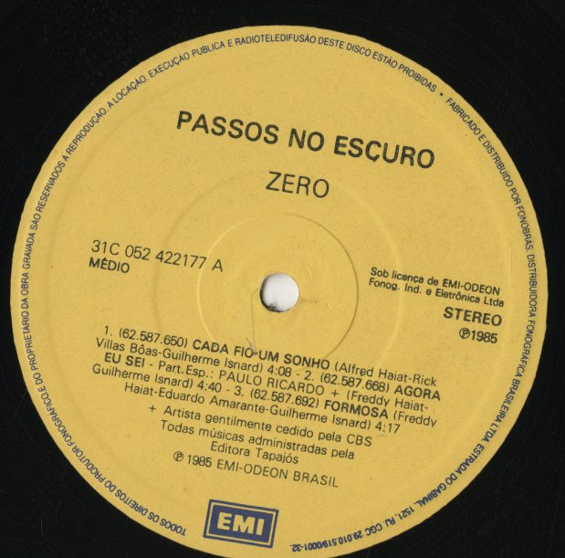 Zero / ゼロ / Passos No Escuro (31C 052 422177)