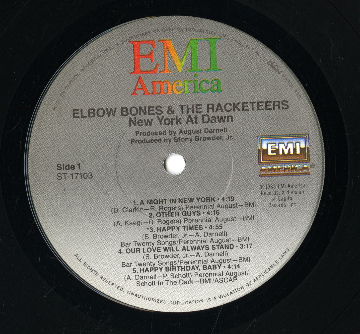 Elbow Bones And The Racketeers /  / New York At Dawn (ST-17103)