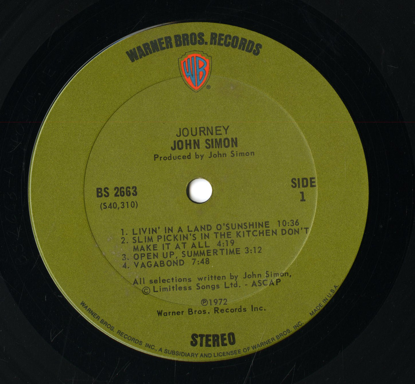 John Simon / ジョン・サイモン / Journey (BS 2663)