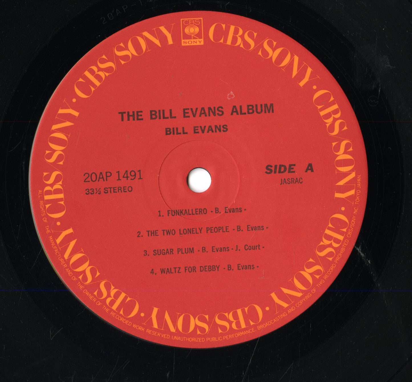 Bill Evans / ビル・エヴァンス / The Bill Evans Album (20AP 1491)