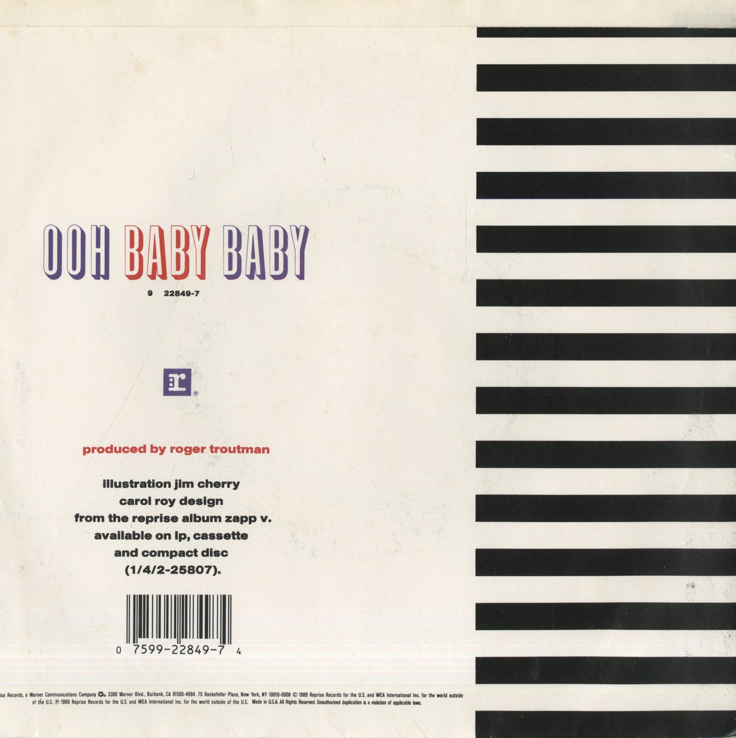 Zapp / ザップ / Ooh Baby Baby -7 (7-22849)