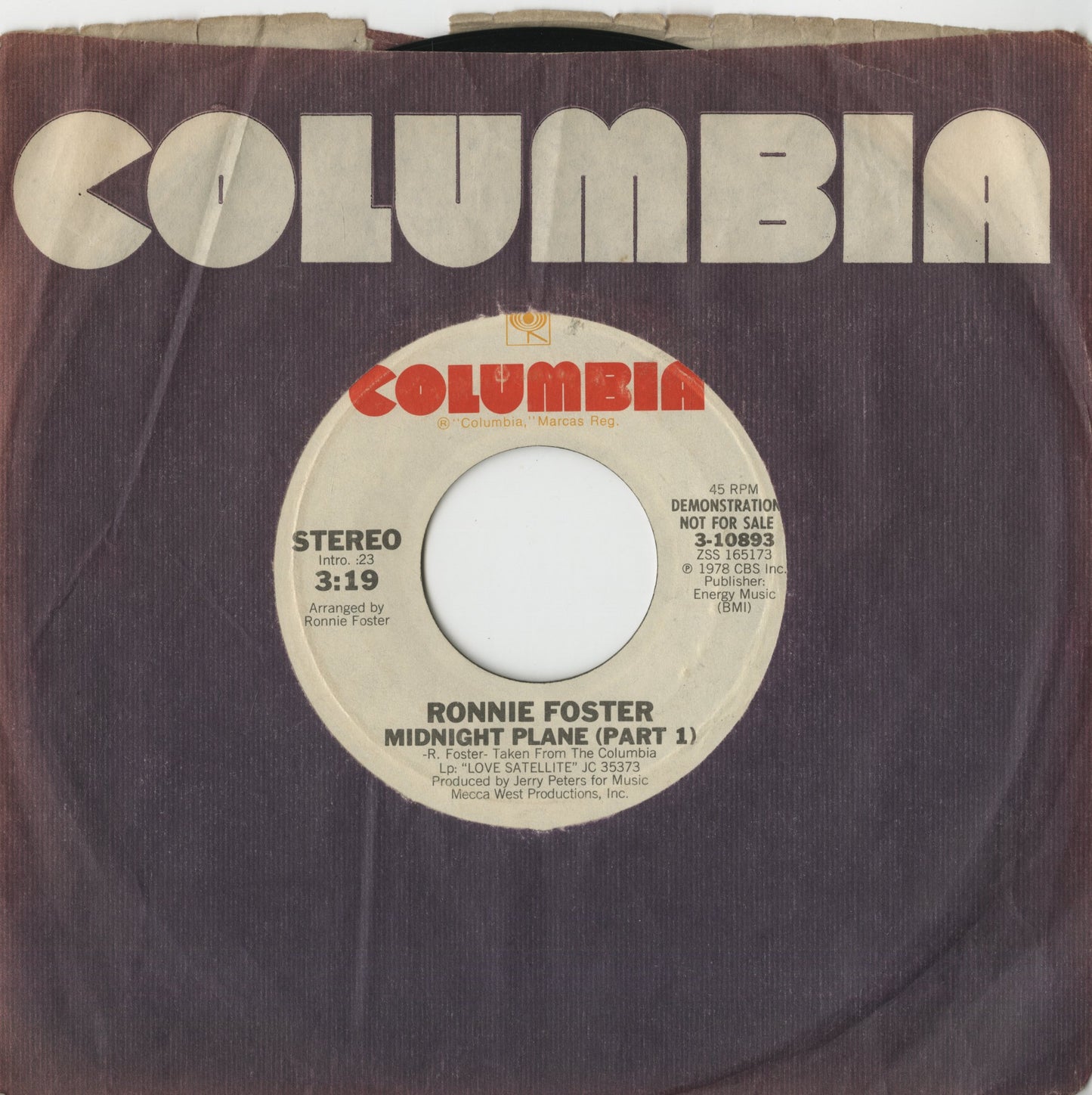 Ronnie Foster / ロニー・フォスター / Midnight Plane -7 (3-10893)