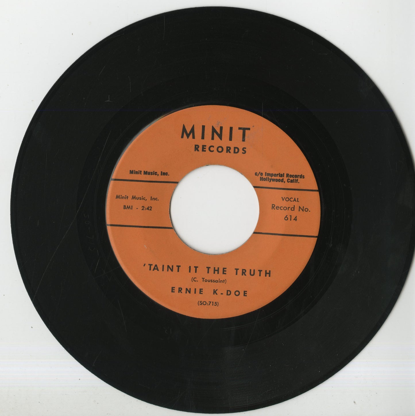 Ernie K-Doe / アーニー K ドゥー / Hello My Lover / 'Taint It The Truth -7 (614)