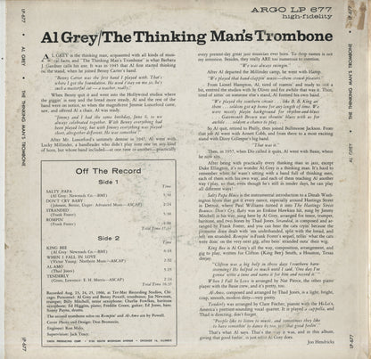 Al Grey  / アル・グレイ / The Thinking Man's Trombone (LP 677)