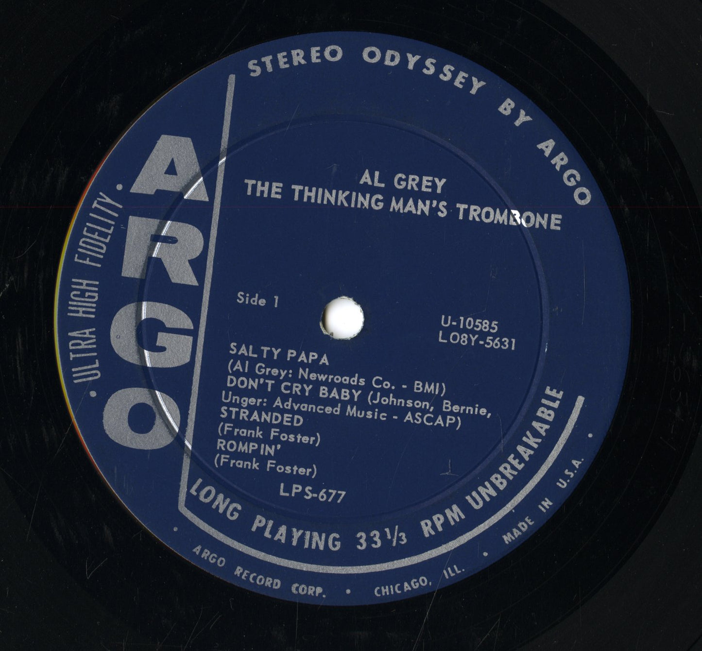 Al Grey  / アル・グレイ / The Thinking Man's Trombone (LP 677)