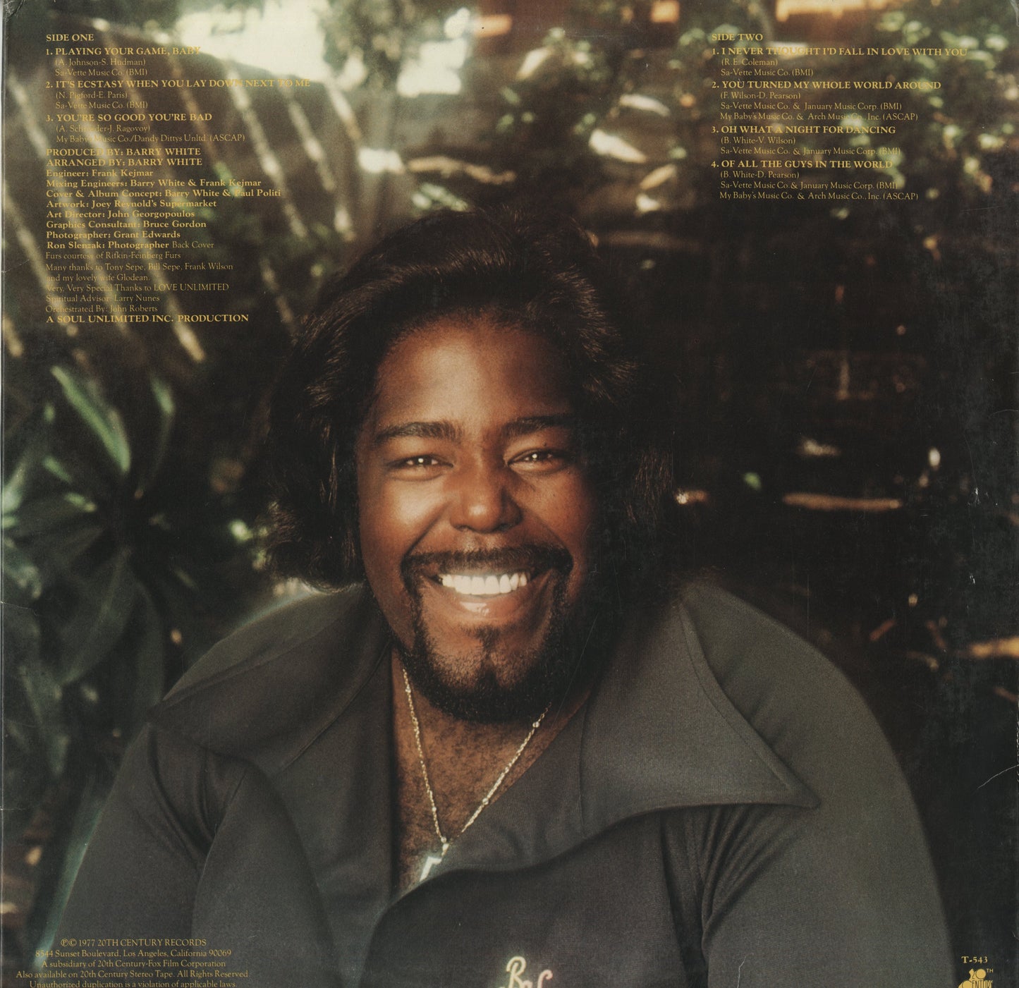 Barry White / バリー・ホワイト / Sings For Someone You Love (T-543)