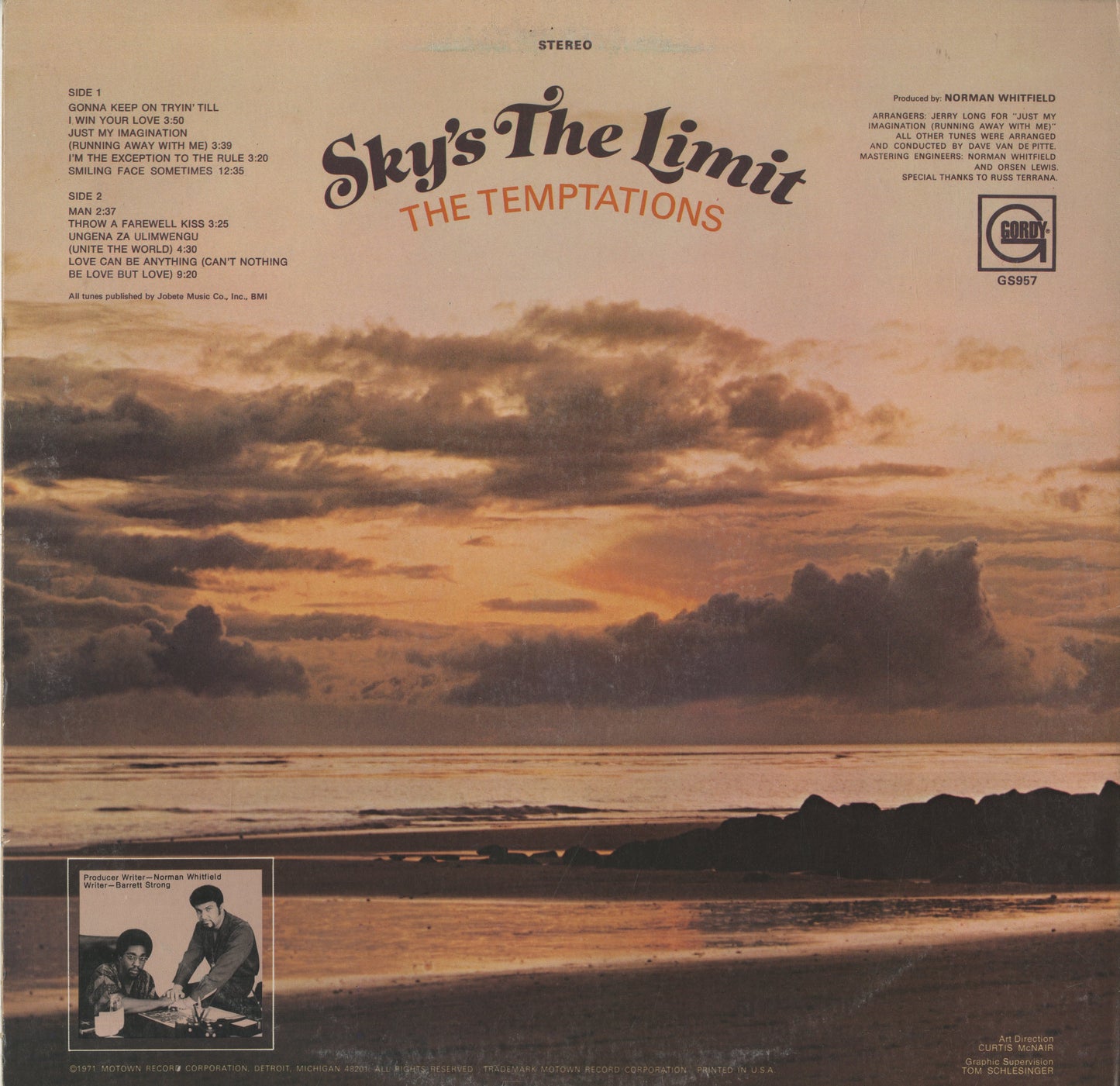 The Temptations / テンプテーションズ / Sky's The Limit (GS957)