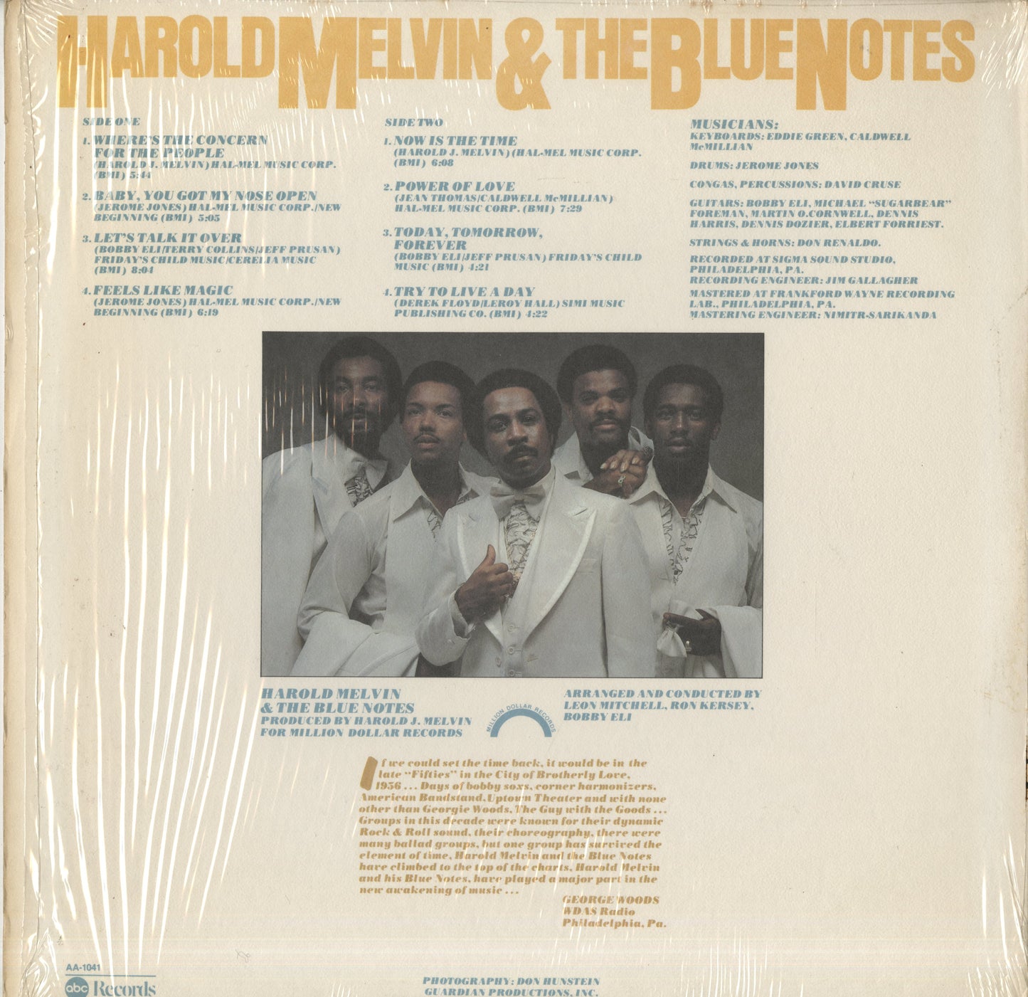 Harold Melvin & The Blue Notes / ハロルド・メルヴィン＆ザ・ブルーノーツ / Now Is The Time (AA-1041)