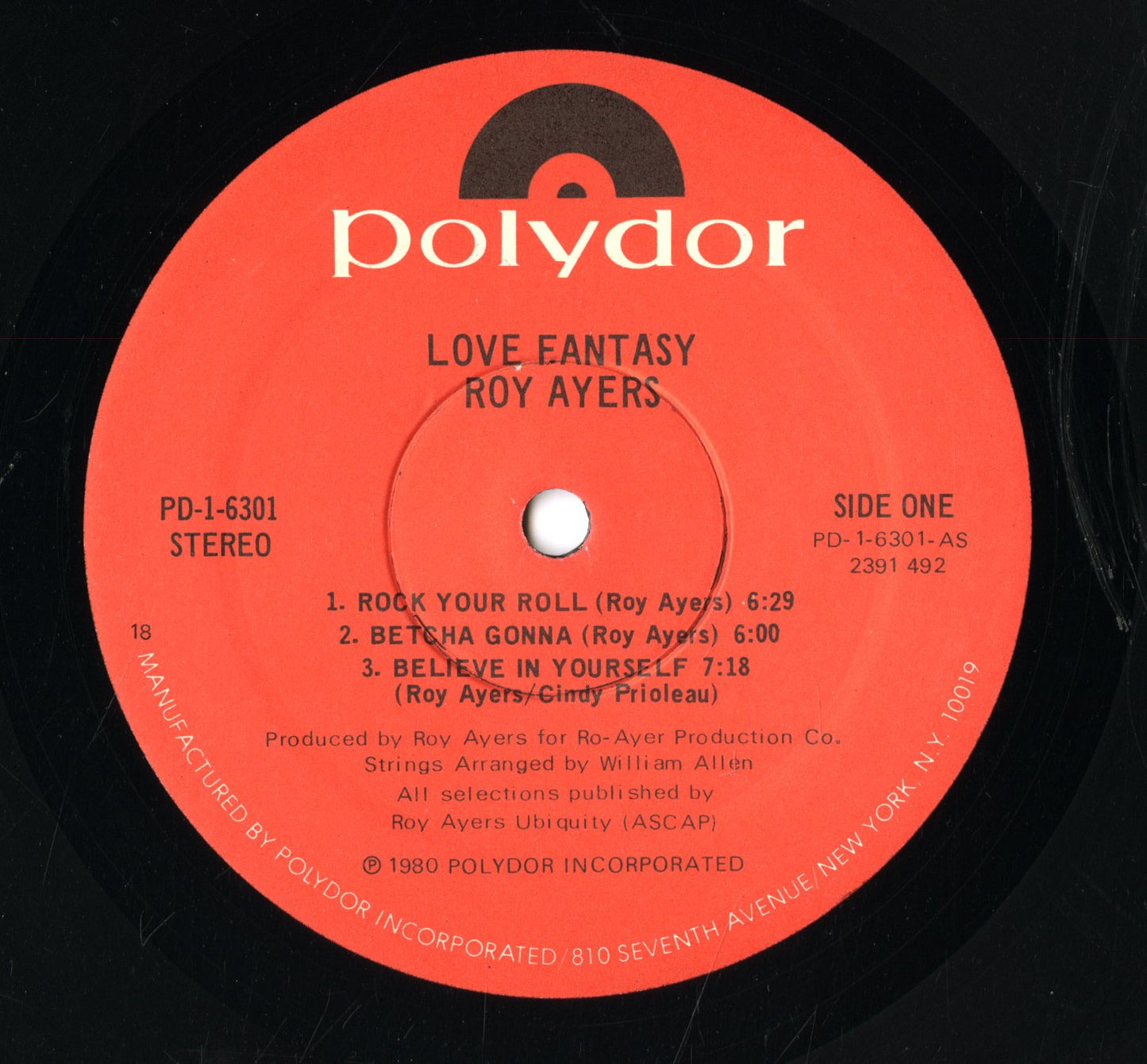 Roy Ayers / ロイ・エアーズ / Love Fantasy (PD 1 6301)