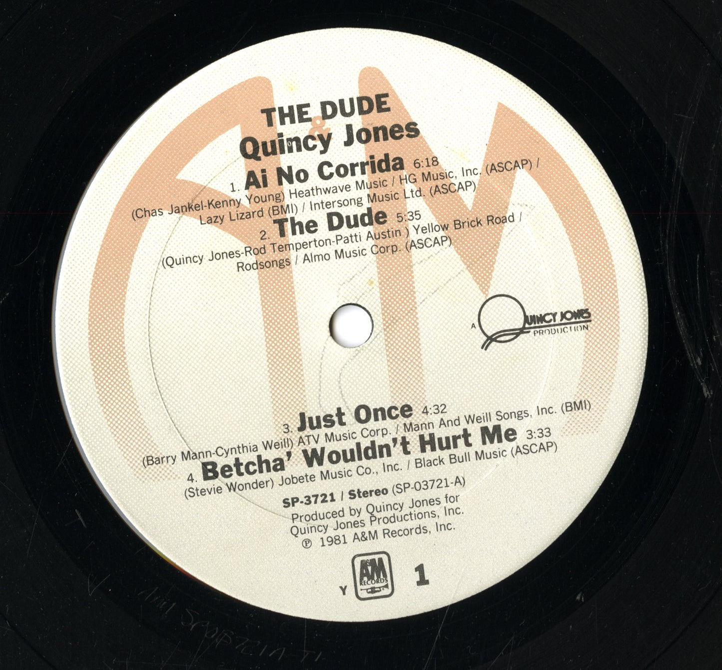 Quincy Jones / クインシー・ジョーンズ / The Dude (SP-3721)