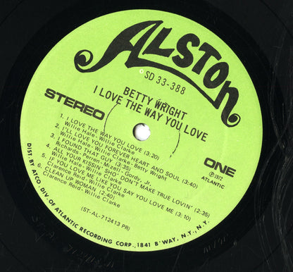 Betty Wright / ベティ・ライト / I Love The Way You Love (SD 33-388)