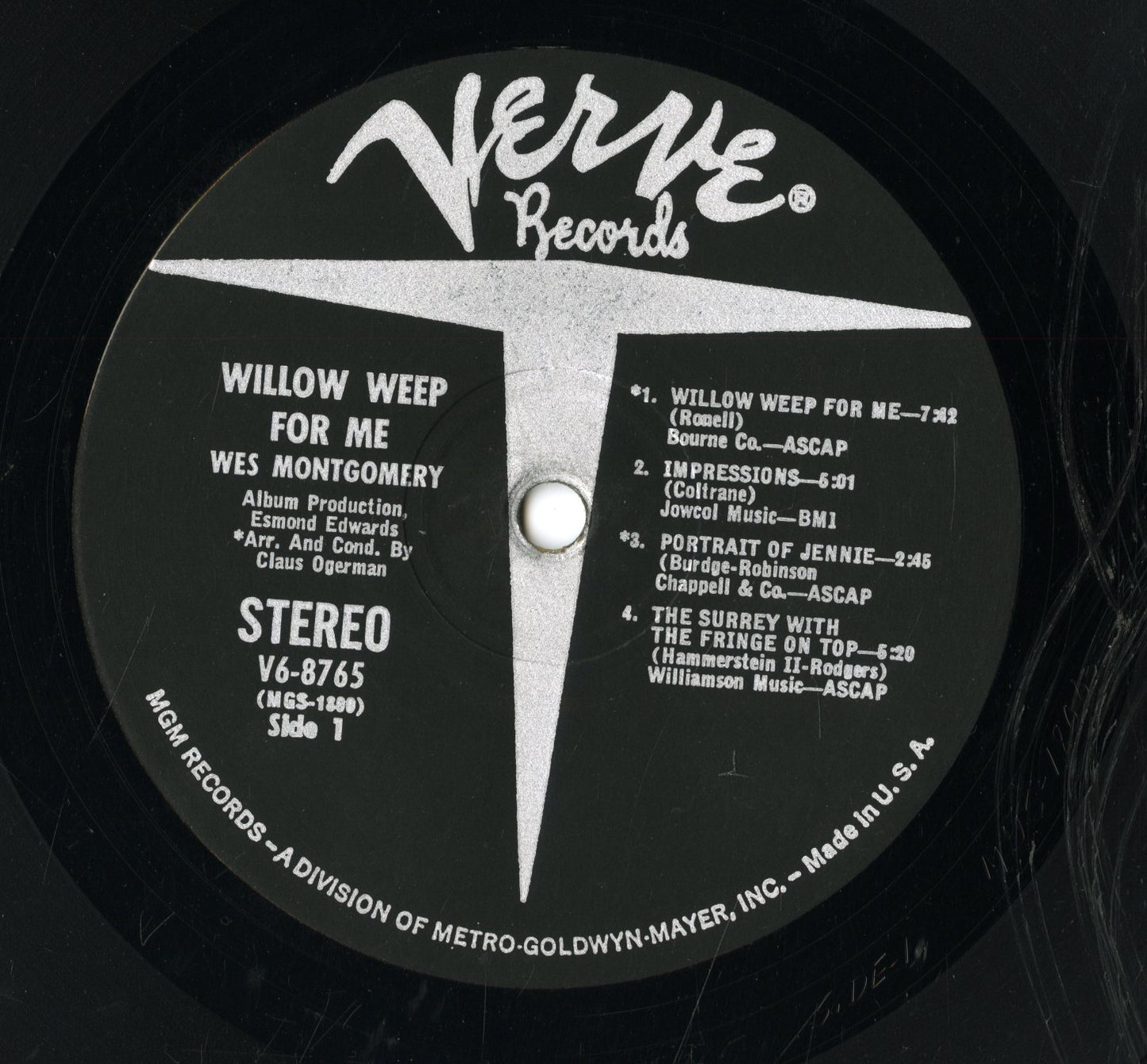 Wes Montgomery / ウェス・モンゴメリー / Willow Weep For Me (V6-8765)