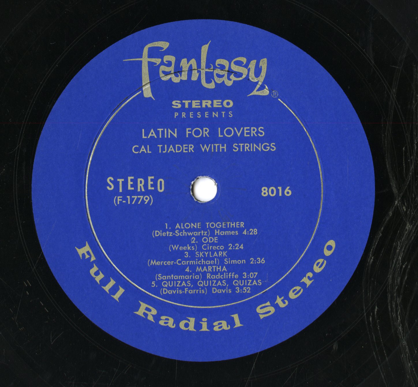 Cal Tjader / カル・ジェイダー / Latin For Lovers (ST 8016