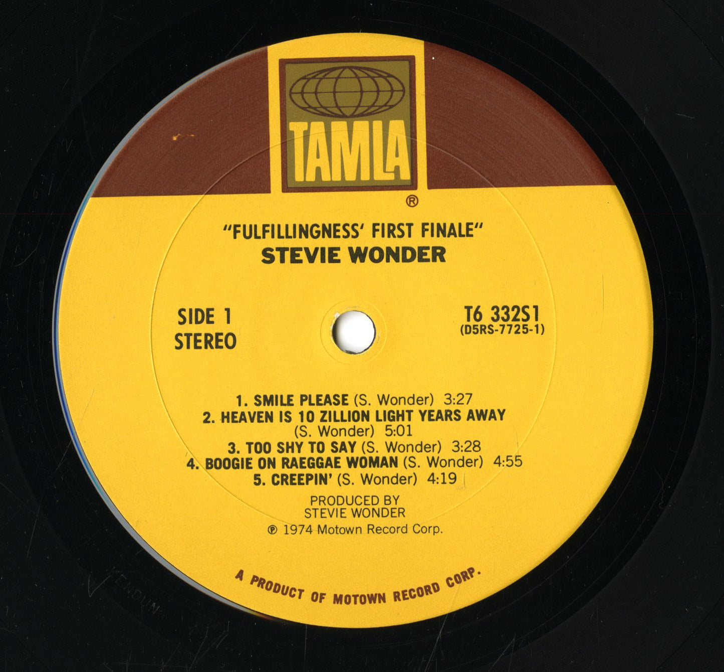 Stevie Wonder / スティーヴィ・ワンダー / Fulfillingness' First Finale (T6-332S1)