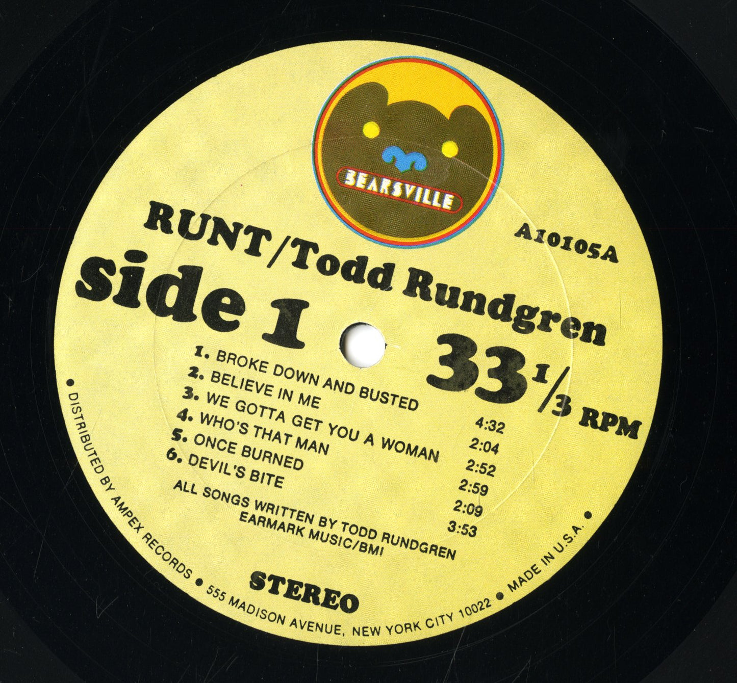 Todd Rundgren / トッド・ラングレン / Runt (A-10105)