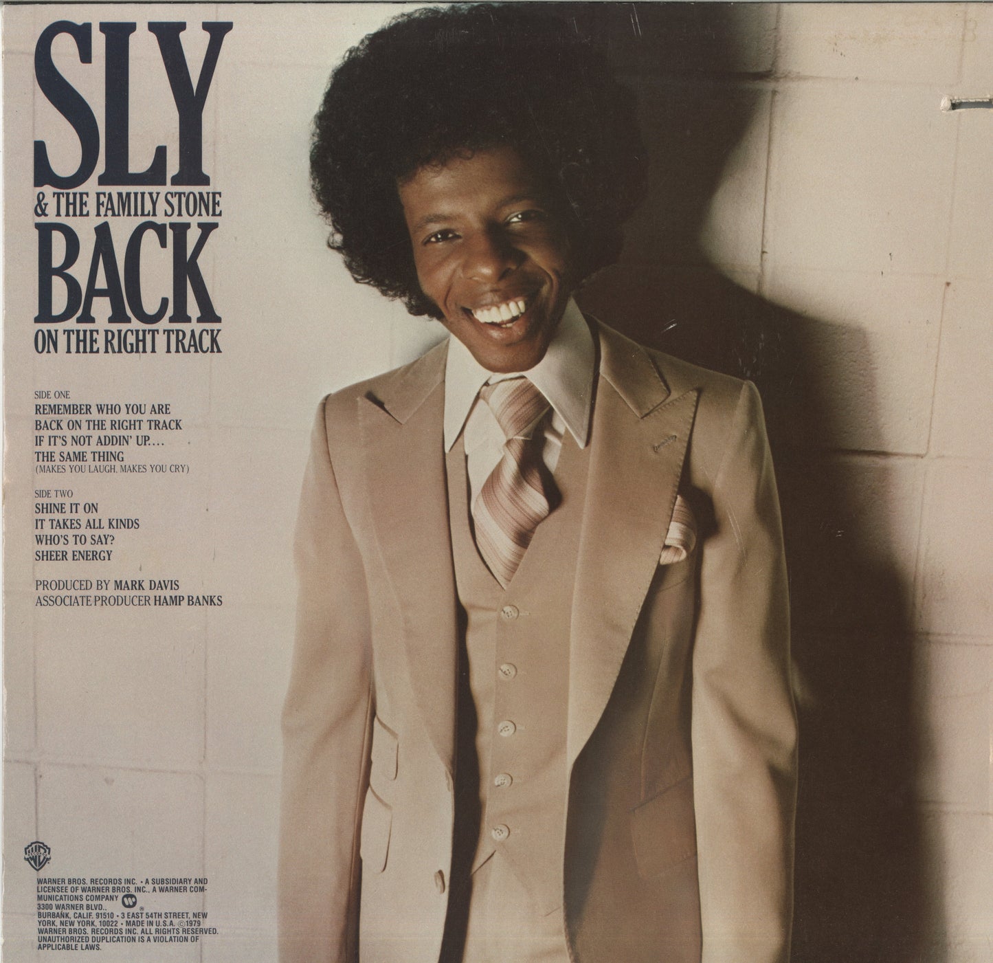 Sly & The Family Stone / スライ＆ザ・ファミリー・ストーン / Back On The Right Track (BSK 3303)