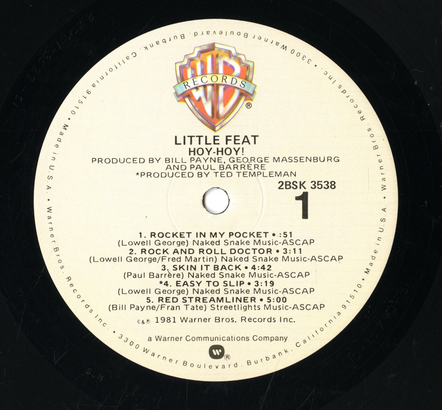 Little Feat / リトル・フィート / Hoy-Hoy! (2BSK 3538)