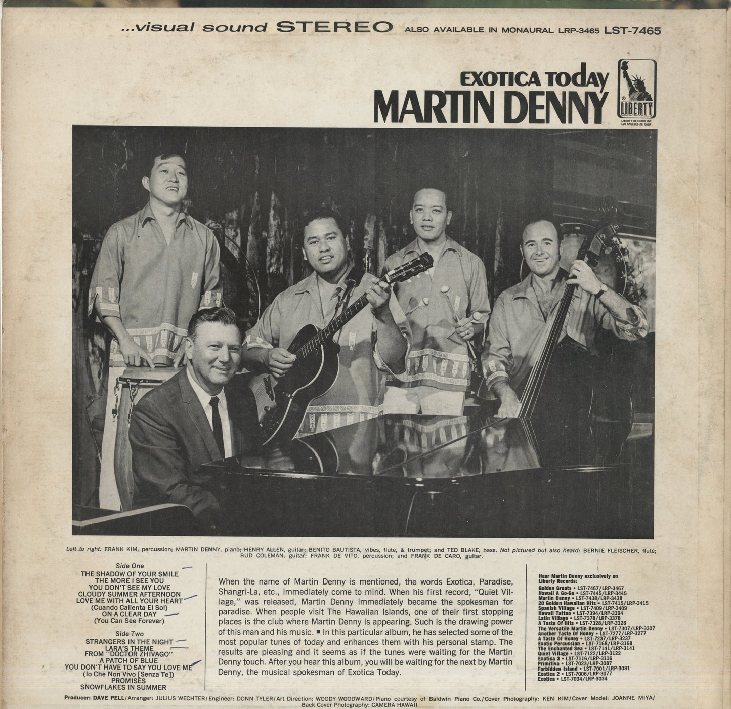 Martin Denny / マーチン・デニー / Exotica Today (LST-7465)