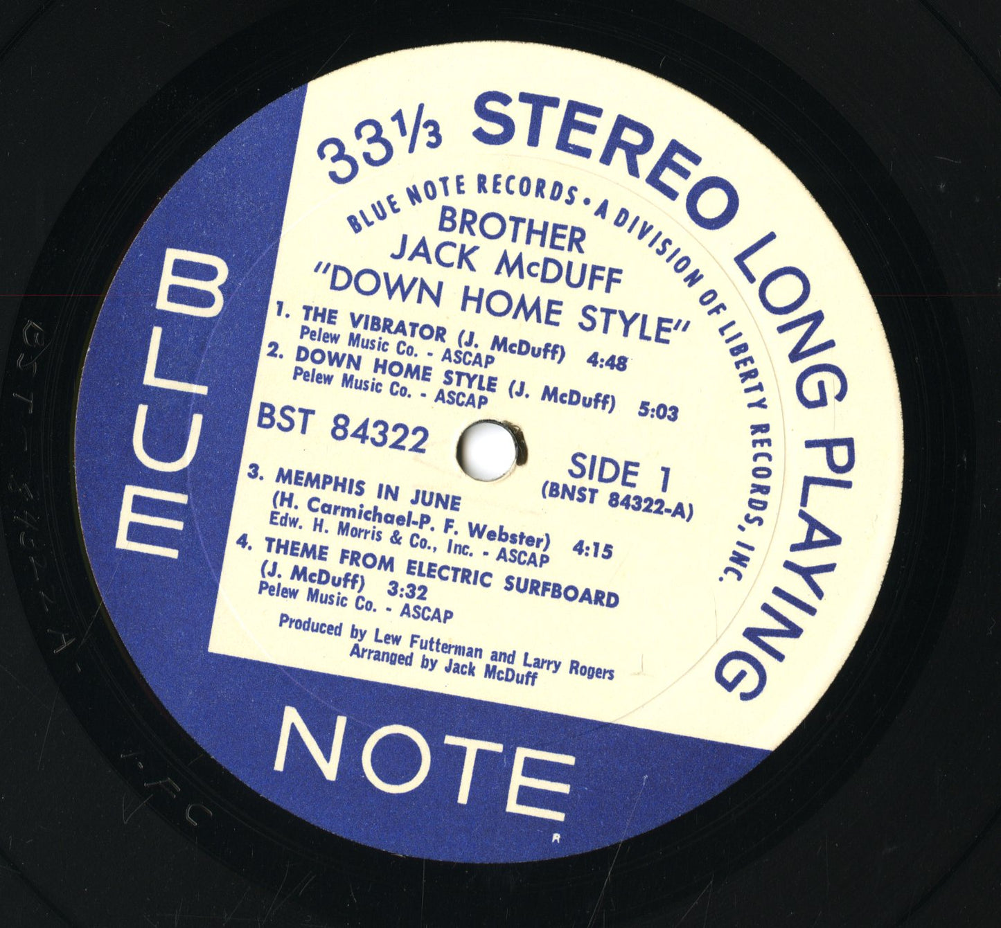 Brother Jack McDuff / ブラザー・ジャック・マクダフ / Down Home Style (BST 84322)