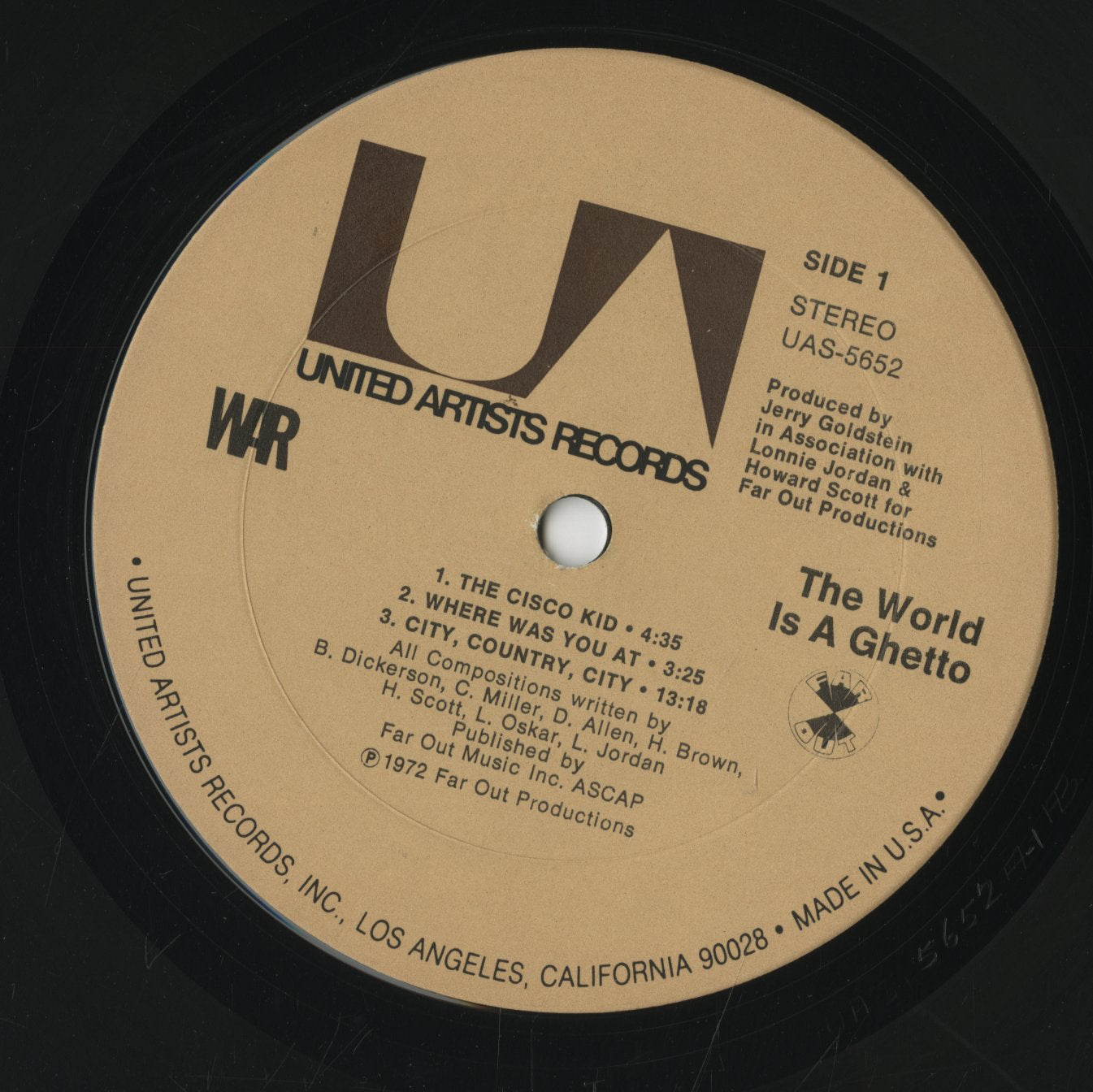 War / ウォー / The World Is A Ghetto (UAS-5652)