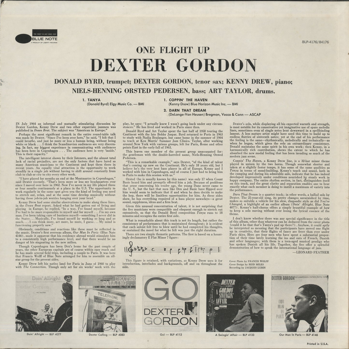 Dexter Gordon / デクスター・ゴードン / One Flight Up (BST-84176)