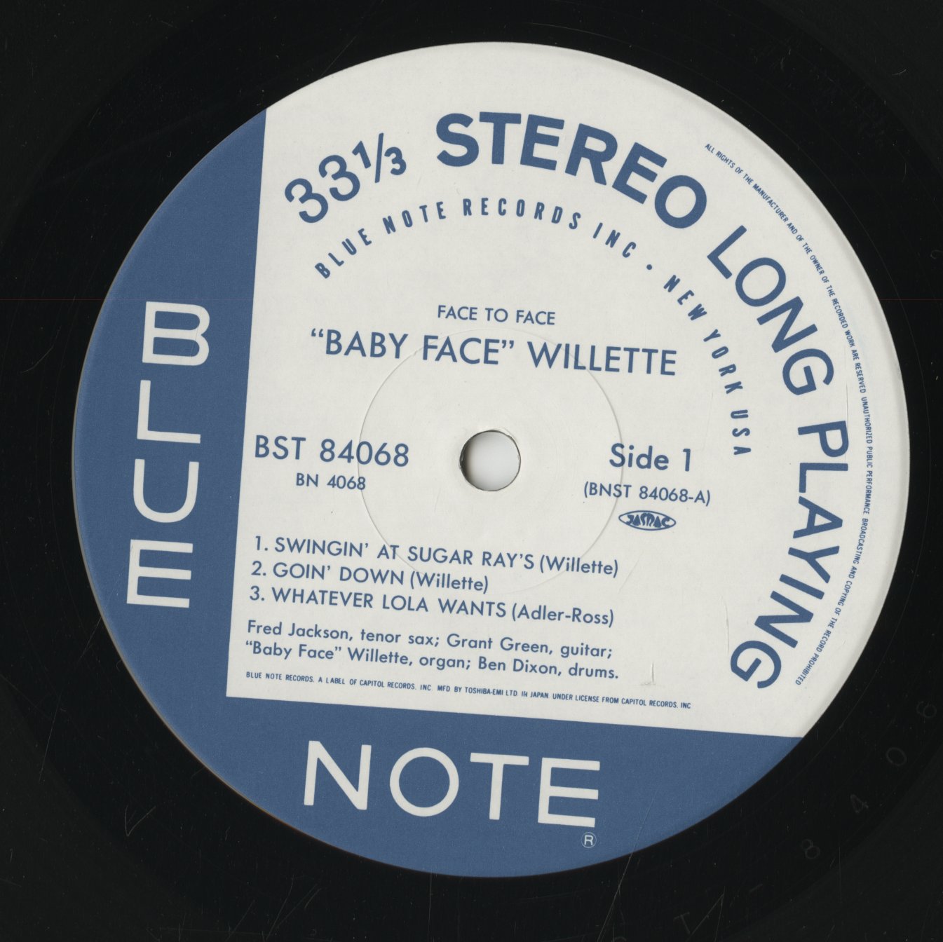 Baby Face Willette / ベイビーフェイス・ウィレット / Face To Face (BN 4068)