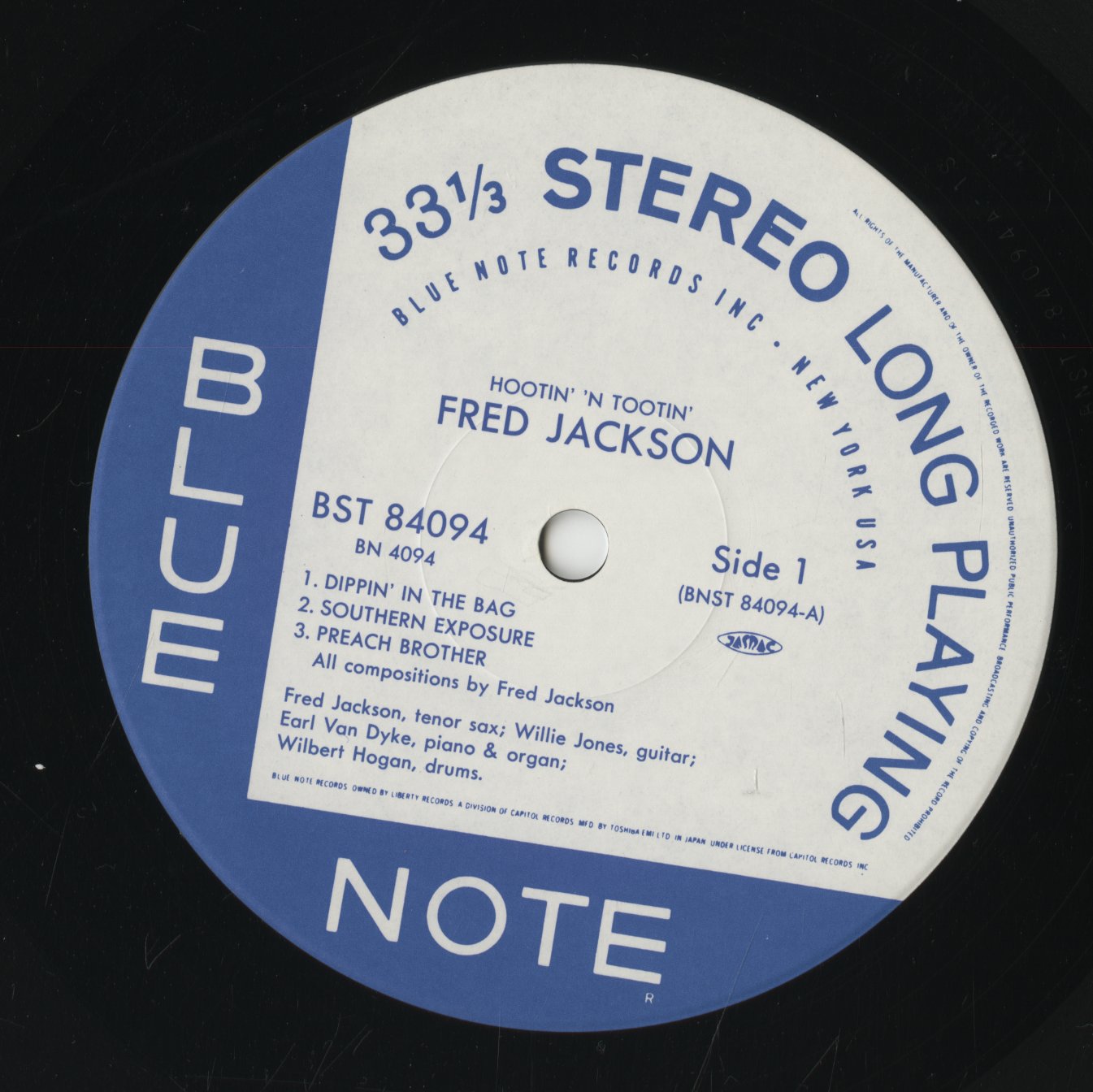 Fred Jackson / フレッド・ジャクソン / Hootin' 'N Tootin' (BN 4094)