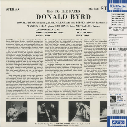 Donald Byrd / ドナルド・バード / Off To The Races (BN 4007)