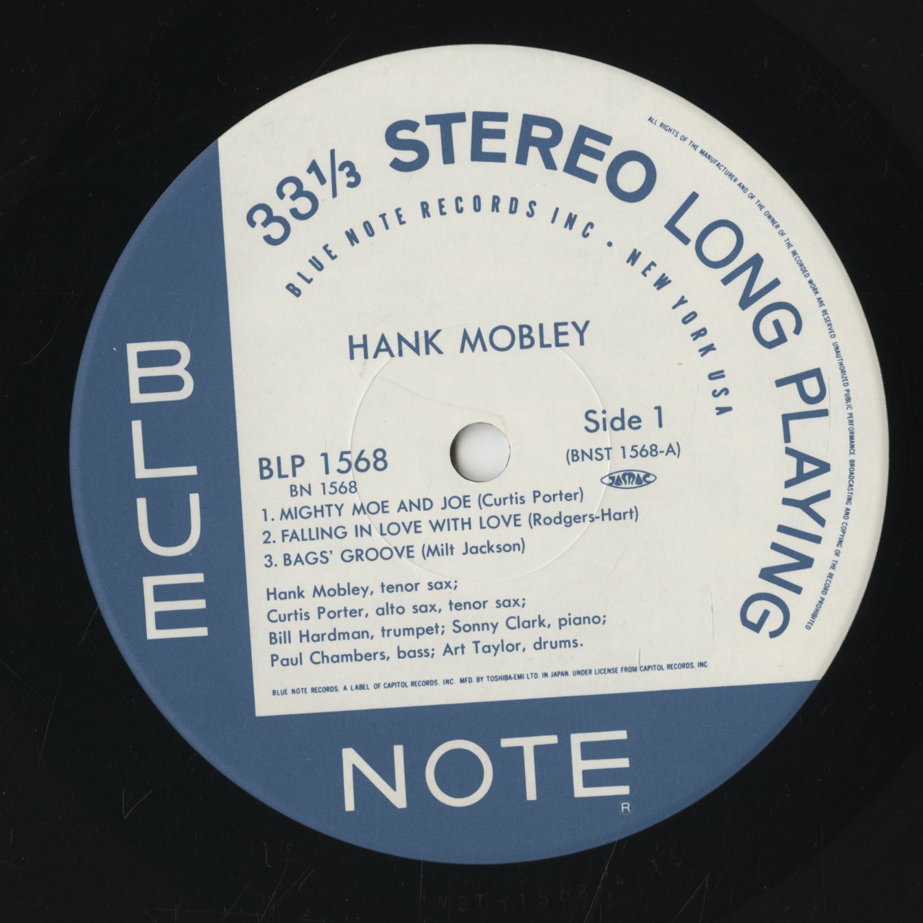 Hank Mobley / ハンク・モブレイ / Hank Mobley (BN 1568)