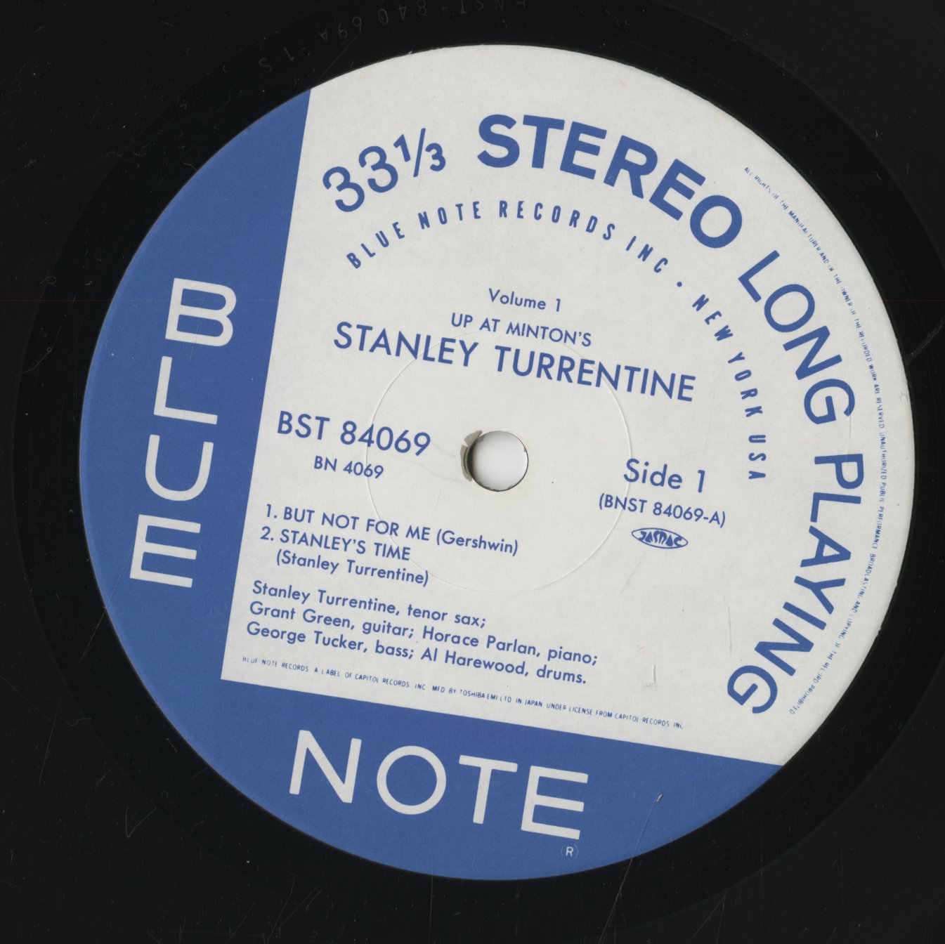 Stanley Turrentine / スタンリー・タレンタイン / Up At Minoton's (BN 4069)