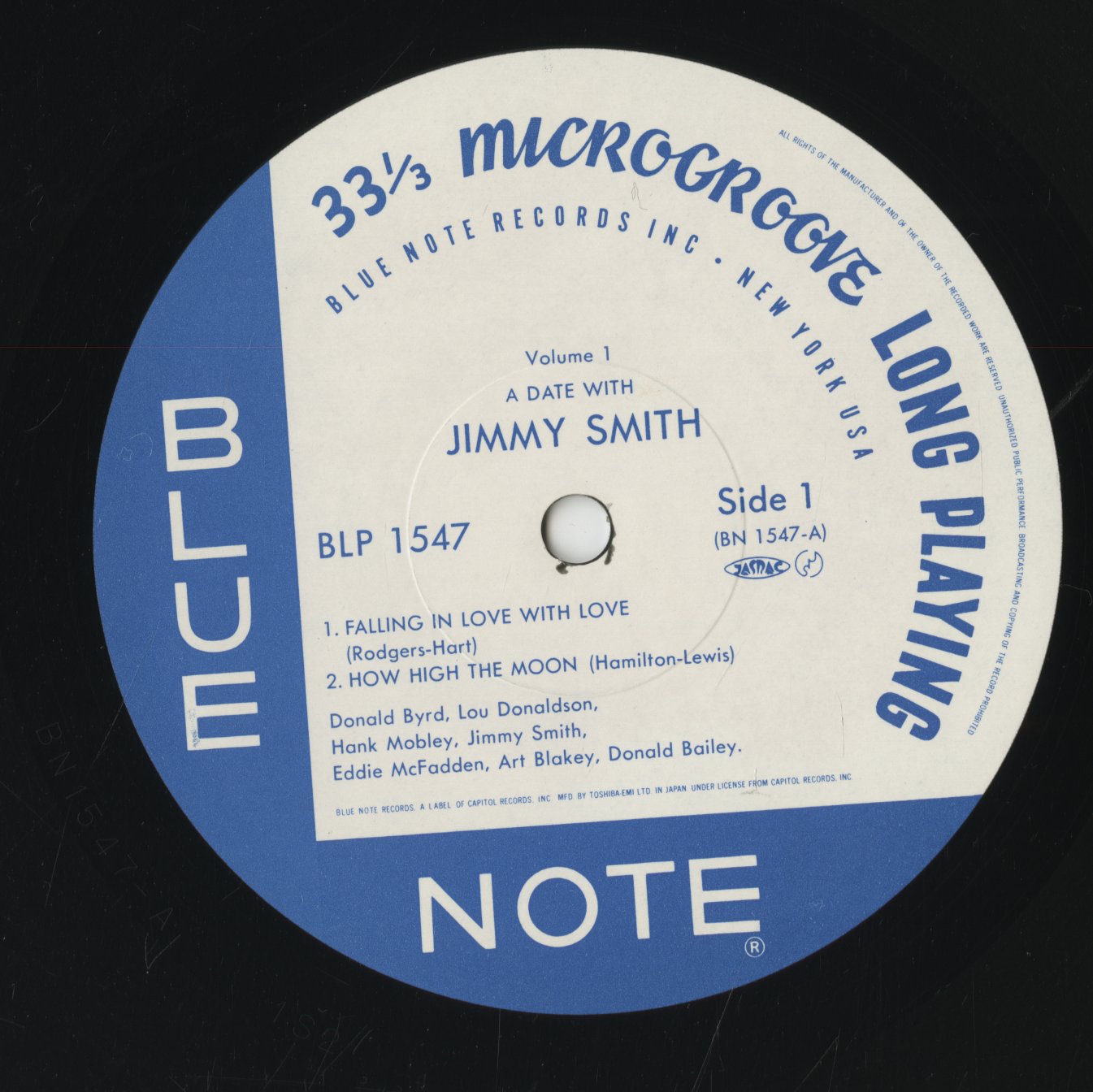 Jimmy Smith / ジミー・スミス / A Date With Jimmy Smith (BLP 1547)