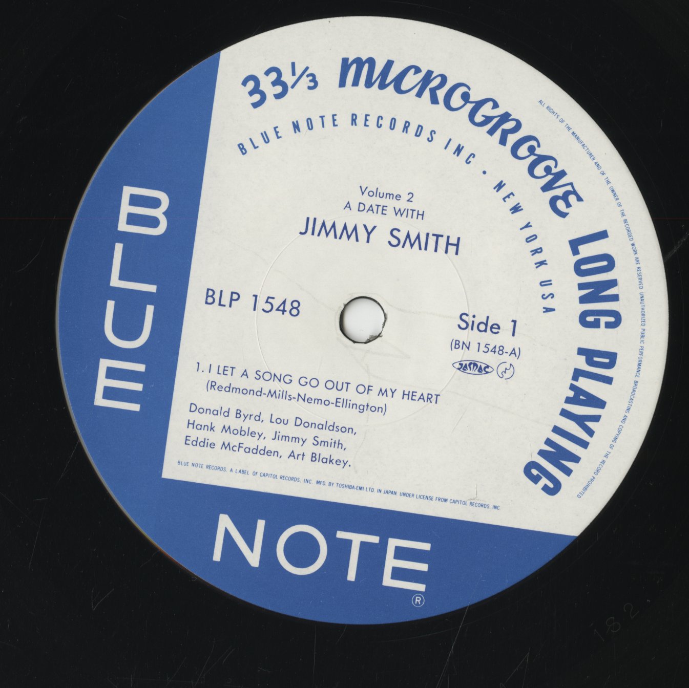 Jimmy Smith / ジミー・スミス / A Date With Jimmy Smith Volume Two (BLP 1548)