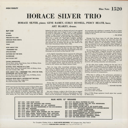 Horace Silver / ホレス・シルヴァー / Horace Silver Trio (BN 1520)