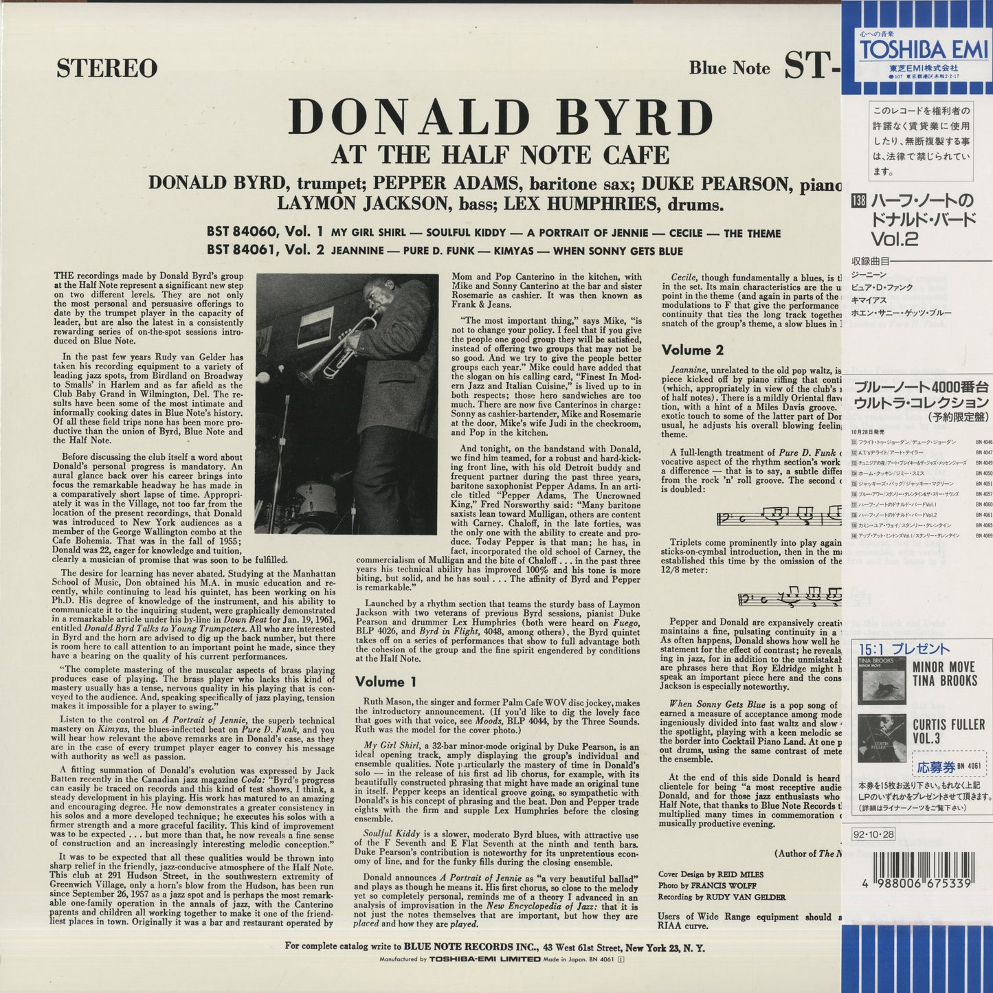 Donald Byrd / ドナルド・バード / At The Half Note Cafe Volume 2 (BN 4061)