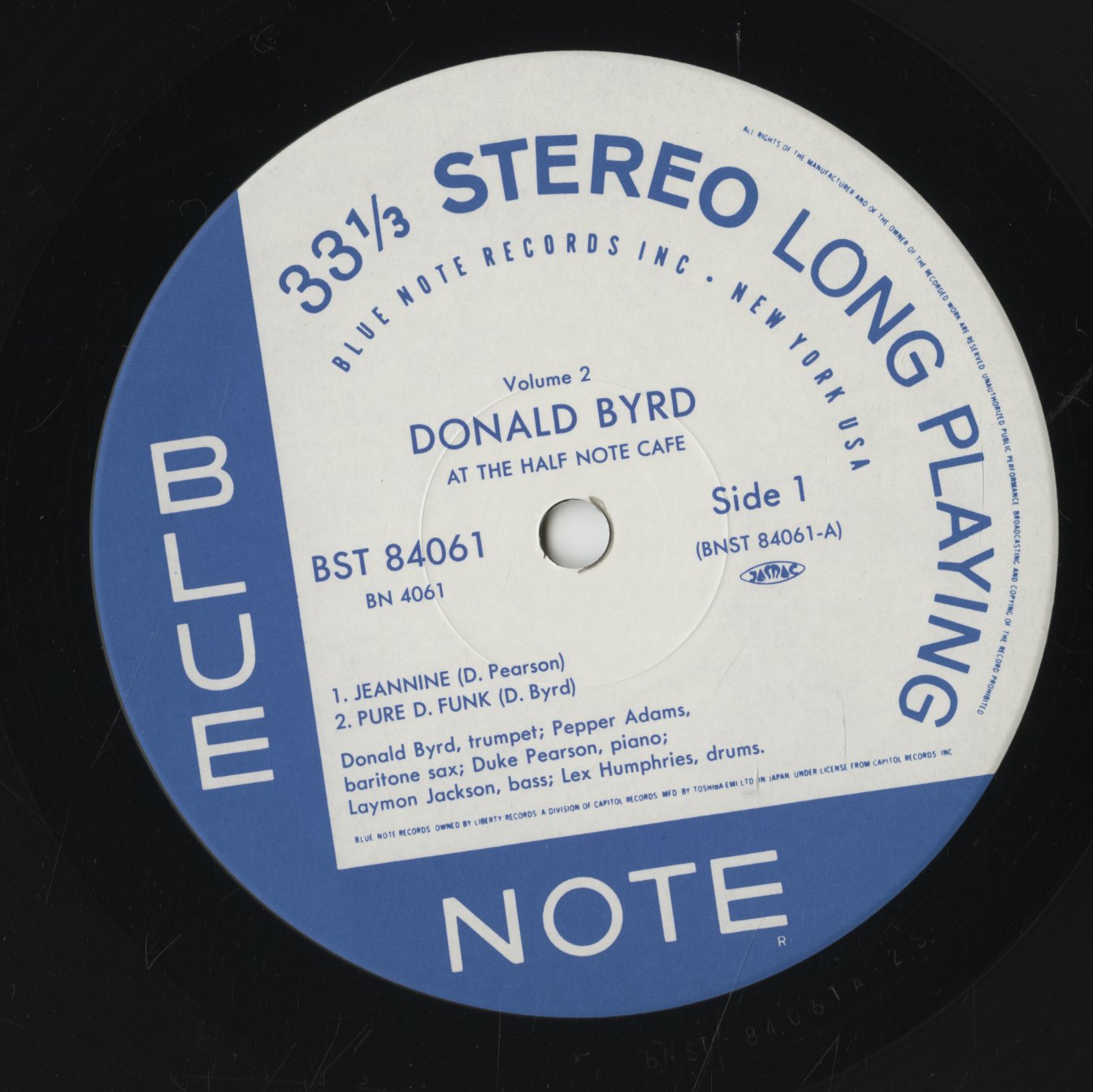 Donald Byrd / ドナルド・バード / At The Half Note Cafe Volume 2 (BN 4061)