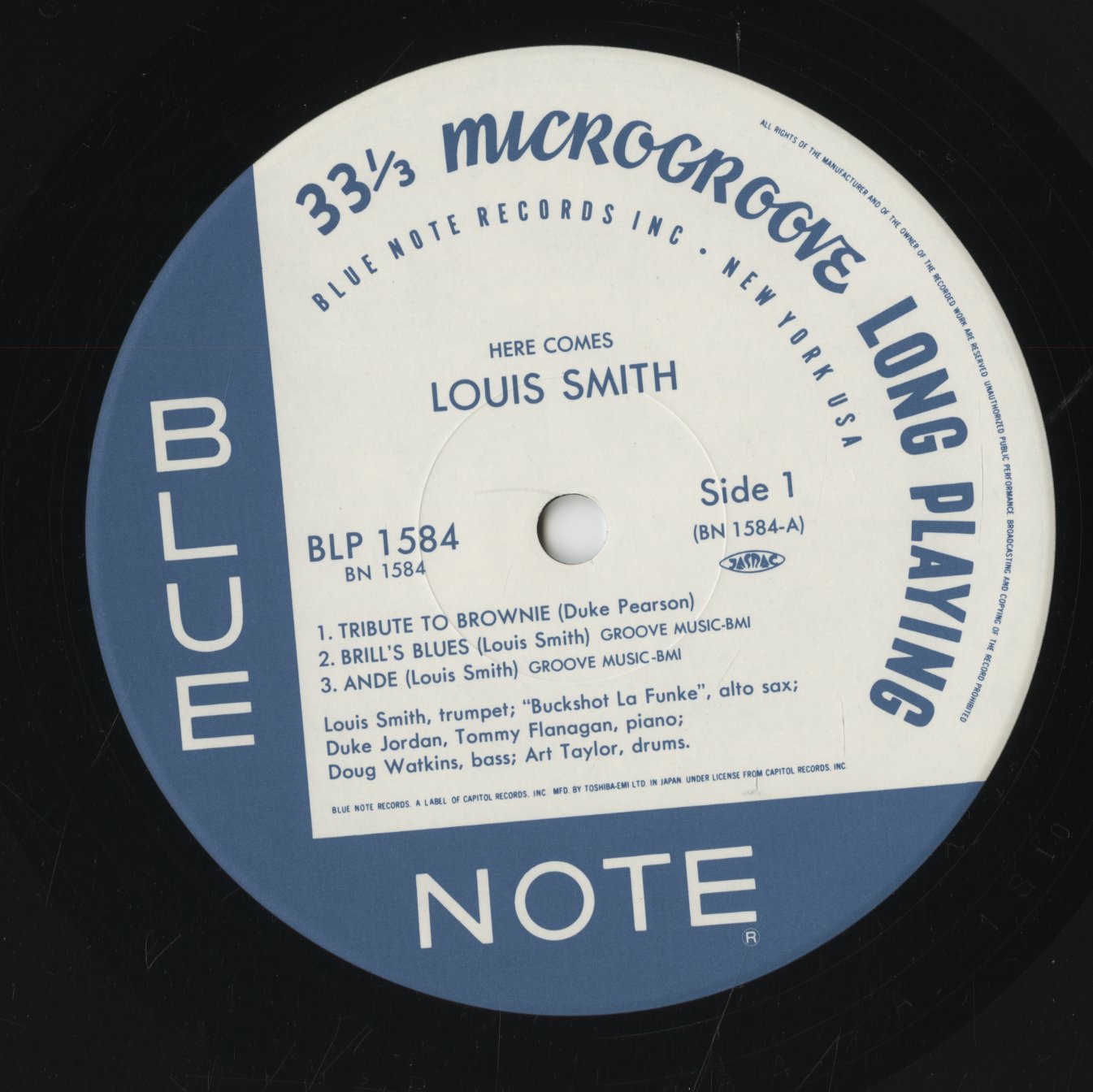 Louis Smith / ルイ・スミス / Here Comes Louis Smith (BN 1584